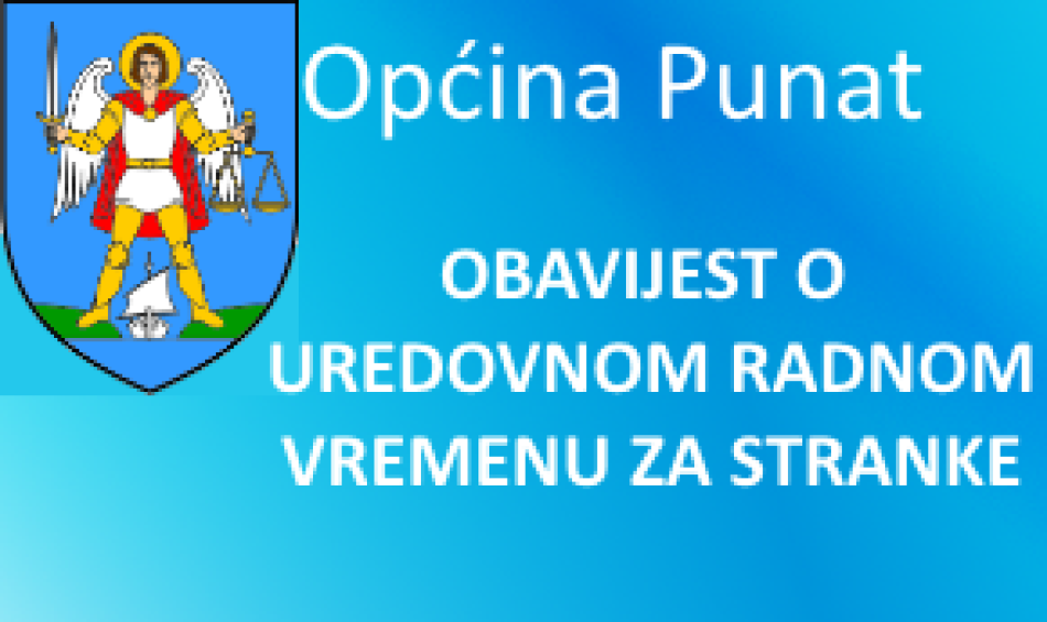 UREDOVNO RADNO VRIJEME JUO OPĆINE PUNAT U UVJETIMA PANDEMIJE