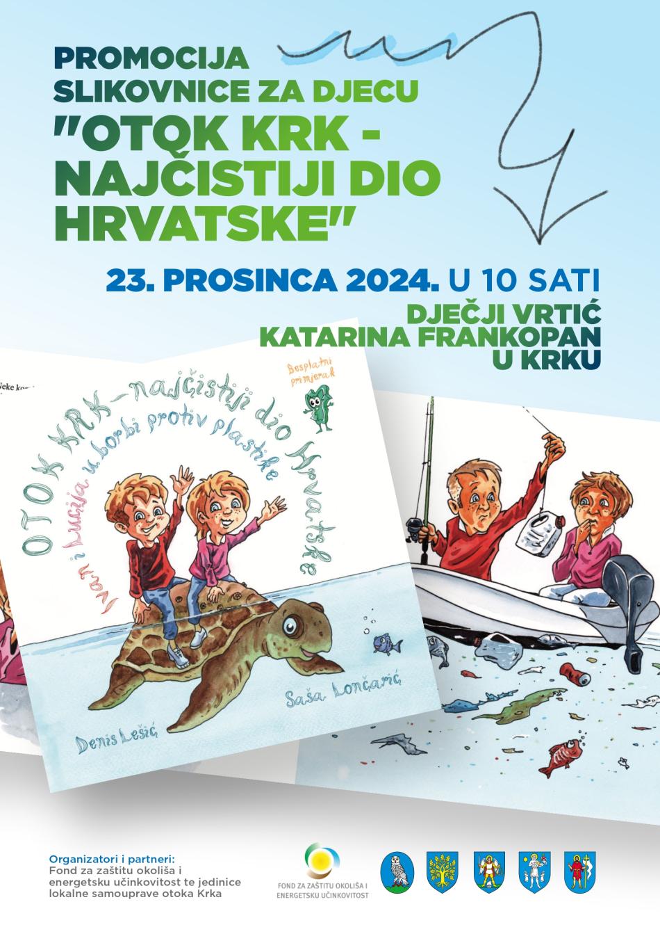 Plakat Otok Krk najčišći dio Hrvatske